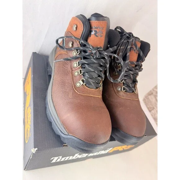 NEW Timberland Flume Mid Dark Brown Waterproof Hiking Boots Men 8.5 M TB 0A29B8 - Picture 8 of 16